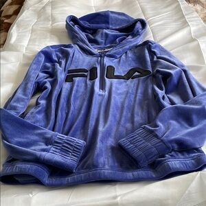 FILA Blue Hooded Jacket Size S